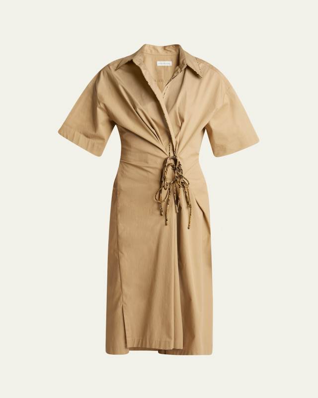 Delicky Wrap Midi Shirtdress